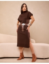 Vestido Mérida - Marrom