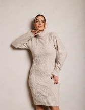 Vestido Madri Mousse - Bege Papiro