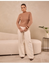 Blusa Manu Modal - Bege Novo
